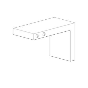 Handdoekhouder en toiletrolhouder links 45x60x90mm chr