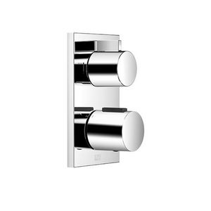 IMO inbouwthermostaat m. 2-weg stopkraan  platina mat z.inb.set