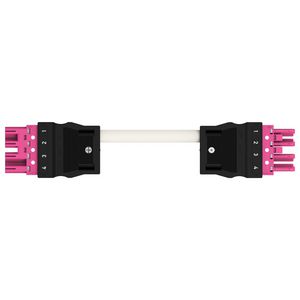Geconfectioneerde verbindingskabel Cca male female roze