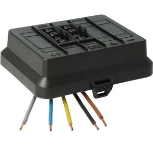 AK2-W5Deksel2x4p Wieland zwart VVE=10