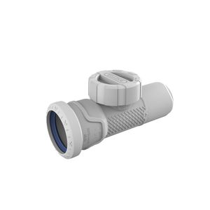 Ontstoppingsstuk PP AS+ geluidsarm lichtgrijs 50mm mof x spie