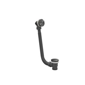 Badoverloop-vulcombinatie rvs geborsteld carbon black