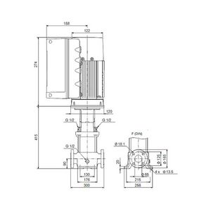 Centrifugaalpomp CRE15-01 AN-F-A-E-HQQE 3x380-500 60 HZ