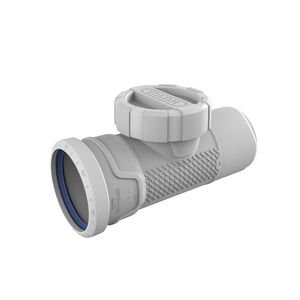 Ontstoppingsstuk PP AS+ geluidsarm lichtgrijs 75mm mof x spie