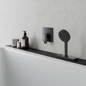 Metropol 1-hendel afbouwdeel inbouwbadmengkraan voor 2 functies Brushed Black Chrome
