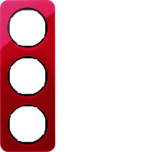 Afdekraam 3-voudig berker R.1 rood acryl/zwart