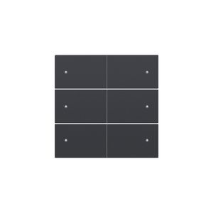 Afwerkingsset 6-voudige pot.vrij knop 24V Led anthracite