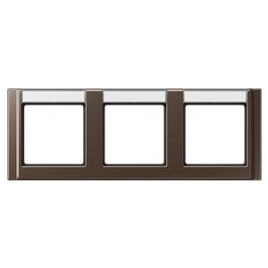 Afdekraam 3-voudig tekstvak hor. A500 mokka VVE=10