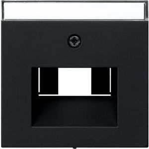 Afdekking TK UAE/IAE- + netwerkaansluitdoos System 55 zwart m