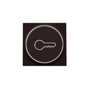 Afwerkingsset doorschijnende ring sleutelsymb. 6A d.brown c.