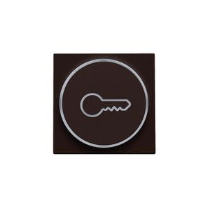 Afwerkingsset doorschijnende ring sleutelsymb. 6A d.brown c.