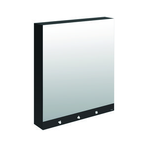 Spiegelkast 80x100x22cm 4 functies elek.kraan/elek. zeepdispenser/elek.handendroger matzwart