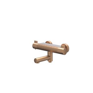 Badthermostaatkraan PACT hoh 150mm cooltouch geborsteld mat koper incl. s-koppelingen