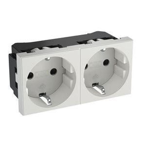 Socket 0gr. double protective cont. 90x45x42 Poly Eco mat Zu