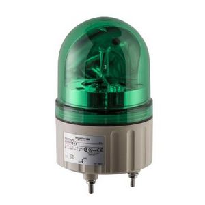 Voorbedrade draaiende spiegel Ø84mm 24V Groen