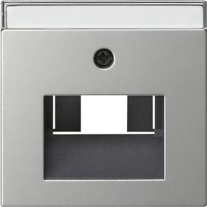 Afdekking TK UAE/IAE- + netwerkaansluitdoos System 55 edelstaal