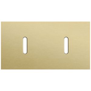 Tweevoudige afdekpl. horizontaal 71mm centerafstand twee enk