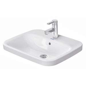 DURASTYLE #037456 inbouwwastafel 560mm wit met kraangat met overloop