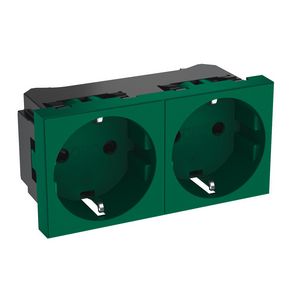 Socket 0gr. double protective cont. 90x45x42 Poly Eco mat gr