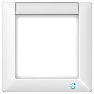 Afdekraam alpin wit m.tekstvak 1-voudig ABAS VVE=10