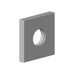 Rozet hoekklep 60X60X9mm-BG