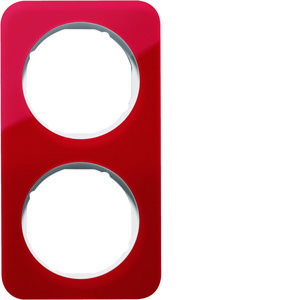 Afdekraam 2-voudig berker R.1 rood acryl/polarwit