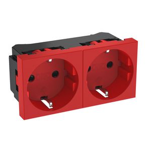 Socket 0gr. double protective cont. 90x45x42 Poly Eco mat ro