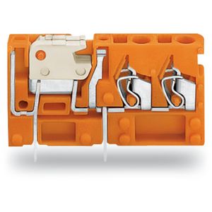 Rijgbare 2-draads printklem met mes 2,5mm² oranje VVE=200