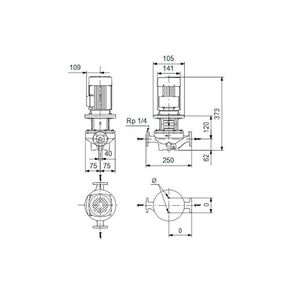 Inlinepomp TP 40-90/2-A-F-A-BQQE 400Y 50HZ