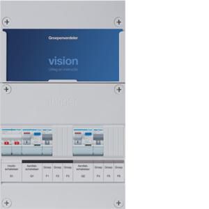 Groepenkast 2-groepenverdeler HS 2xALS 30mA 1-fase