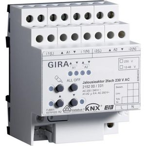 jaloezieactor 2-voudig AC 230 V hand KNX DIN-rail