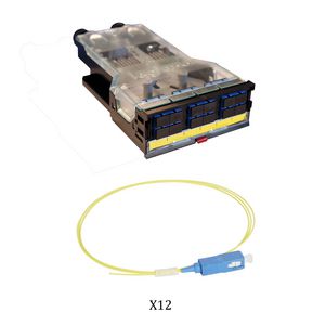 Cassette 6 SC duplex + 12 pigtails OS2 LCS3