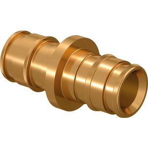 Sok schuif Q&E messing 16x16mm
