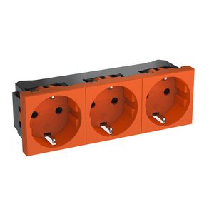 Socket 0gr. triple protective cont. 135x45x42 Poly Eco mat o