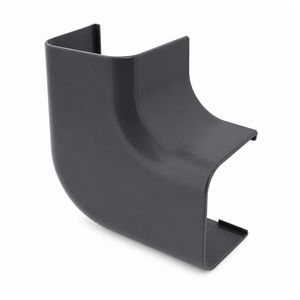 Platte bocht 90° 125X75mm antraciet grijs PVC RAL7016