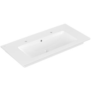Venticello meubelwastafel 1000x500mm wit met 2x kraangat met overloop