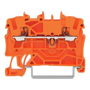 2-draads rijgklem Met drukknop 2,5 mm² oranje VVE=100