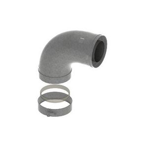 Bocht galva-RVS Ø150/100 90° glad, zwart