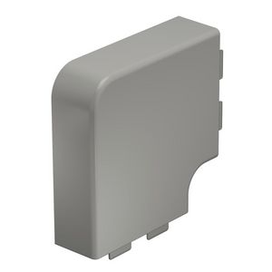 Deksel platte hoek 40x110mm polyvinylch. steengrijs VVE=2