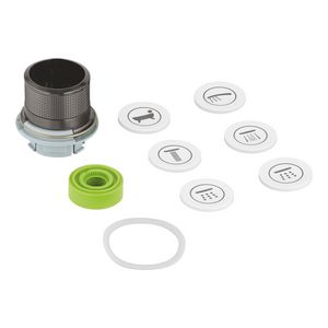 Druktoets 48361AL0 hard graphite geborsteld (mat donker grijs)