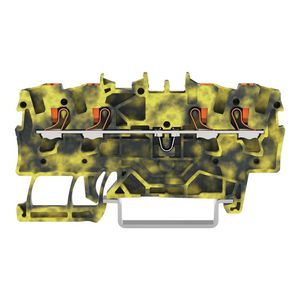 4-draads rijgklem Met Druk 1,5 mm² donkergrijs/geel VVE=100