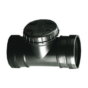 Wafix PP manchet ontstoppingsstuk+schroefdeksel 110mm SN8 zwart 2x mof