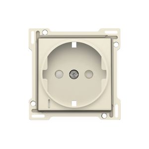 Afwerkingsset stopcontact randaarde besch/spanning cream