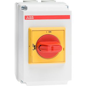 Lastscheider 2P DC 21 16 A/500VDC 2x M25+1 x M16 knop