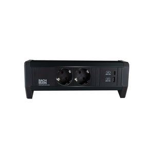 Desk 1 2x 230V RA + 1xUSB A/C chrgr 0,2m GST o.g. incl. klem
