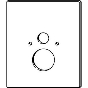 Afdekplaat 560x500mm glas wit tbv closetelement 8521.32