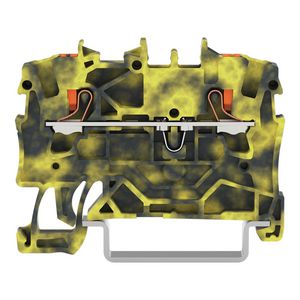 2-draads rijgklem Met Druk 1,5 mm² donkergrijs/geel VVE=100