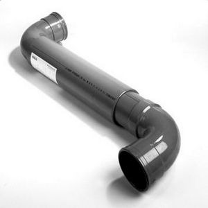 PVC manchet polder expansiestuk 200mm grijs mof/mof