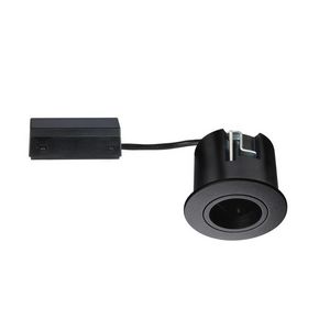 MR16 frame 87,5mm rond zwart RAL9005 IP20 met aansluitbox ex