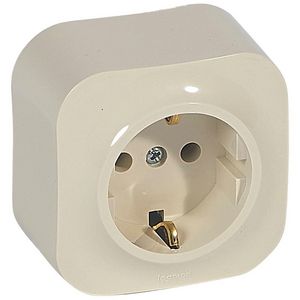 Wandcontactdoos 2P + A creme zonder KV Forix